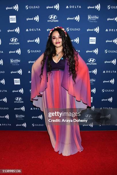 Jazz Jennings at the 30th Annual GLAAD Media Awards at The Beverly Hilton Hotel on March 28, 2019 in Beverly Hills, California.