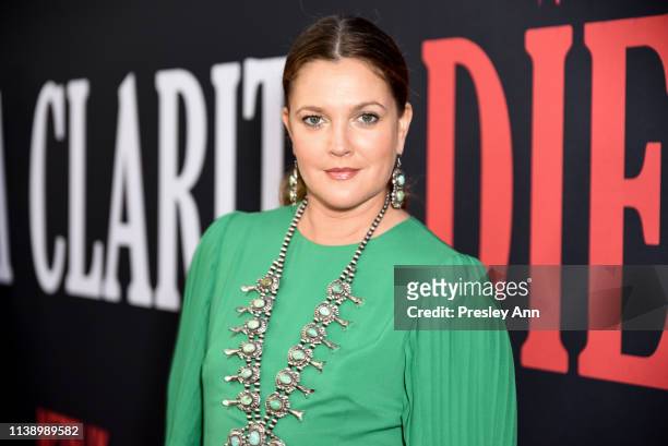 Drew Barrymore attends Netflix's "Santa Clarita Diet" Season 3 Premiere at Hollywood Post 43 on March 28, 2019 in Los Angeles, California.