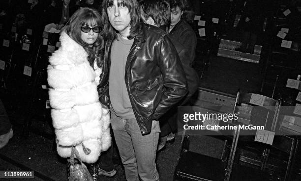 Johnny Ramone and wife Linda pose for a photo during fashion week in 1994 in New York City, New York.
