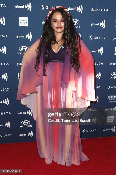 Jazz Jennings attends the 30th Annual GLAAD Media Awards at The Beverly Hilton Hotel on March 28, 2019 in Beverly Hills, California.