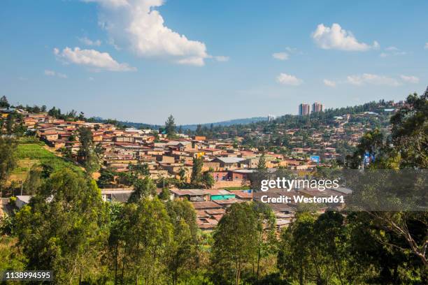 rwanda, view to kigali - kigali stock pictures, royalty-free photos & images