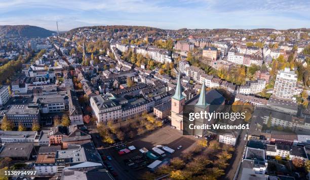 germany, wuppertal, elberfeld, aerial view of laurentius square - wuppertal stock pictures, royalty-free photos & images