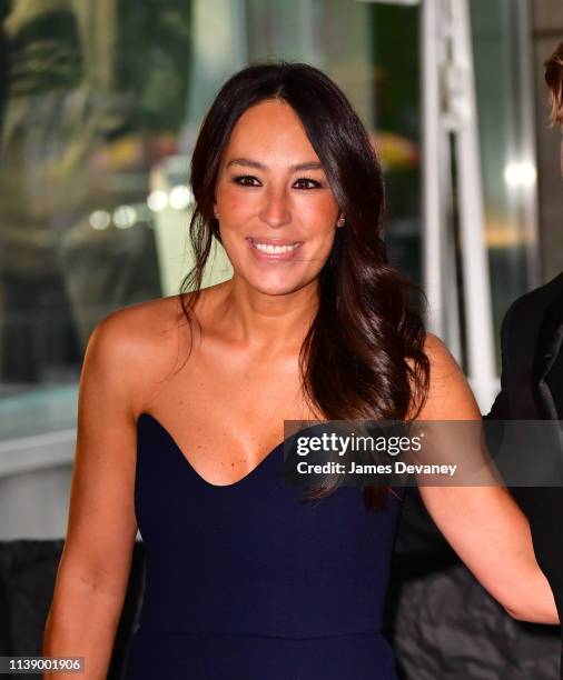 Joanna Gaines seen in Columbus Circle on her way to the 2019 Time 100 Gala on April 23, 2019 in New York City.