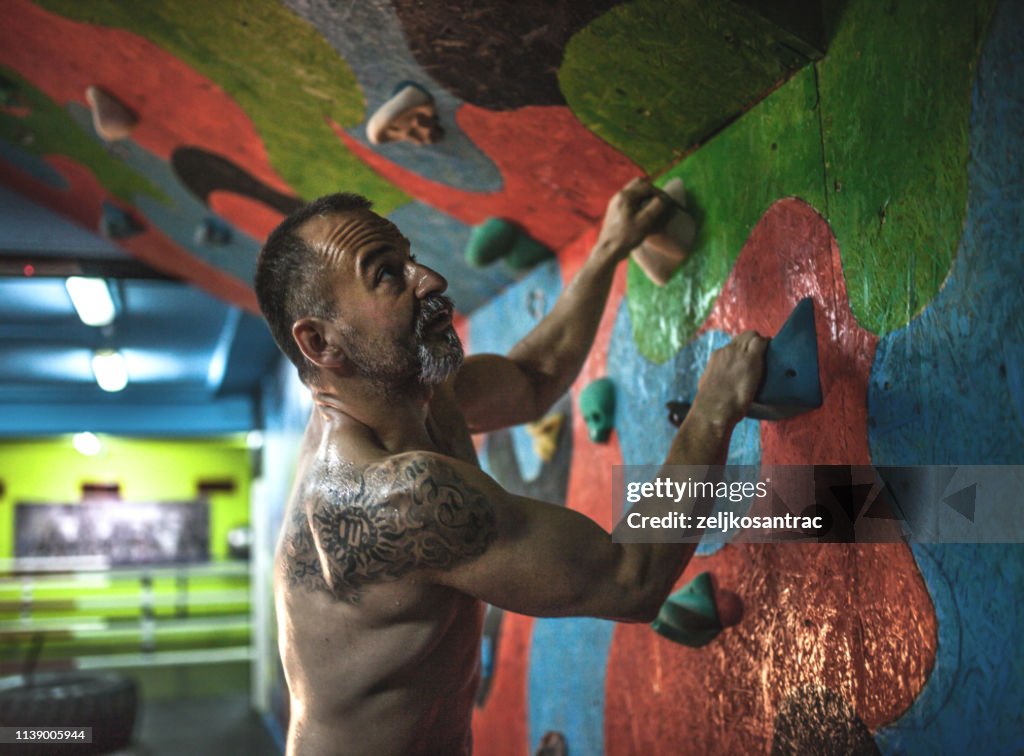 Man Using Strength Active Senior Man Having Strength Exercise High-Res Stock Photo - Getty ...