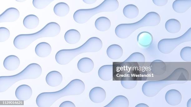 balls in a pattern, 3d rendering - sports ball stock illustrations