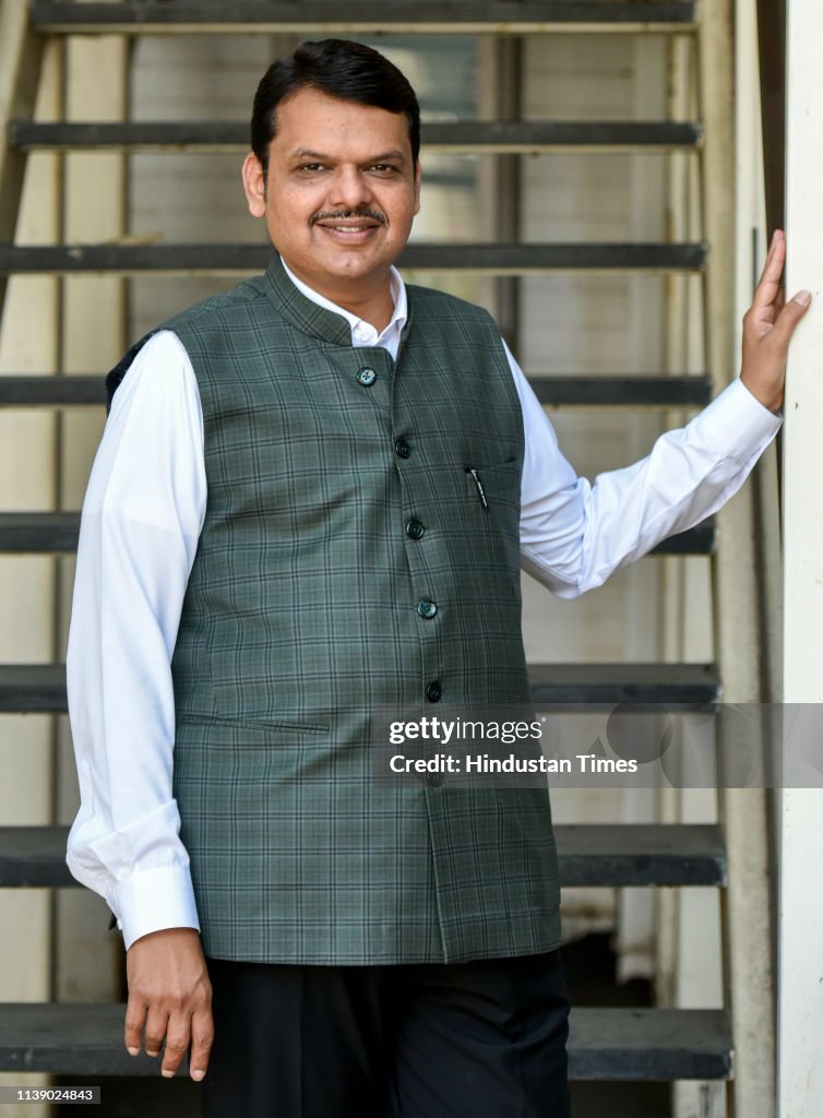 Devendra Maharashtra Chief Minister Devendra Fadnavis poses during a photo ...