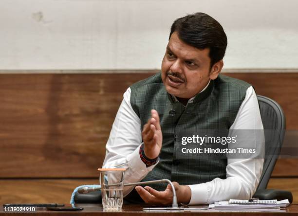 Devendra Interview Of Maharashtra Chief Minister Devendra Fadnavis Photos and ...