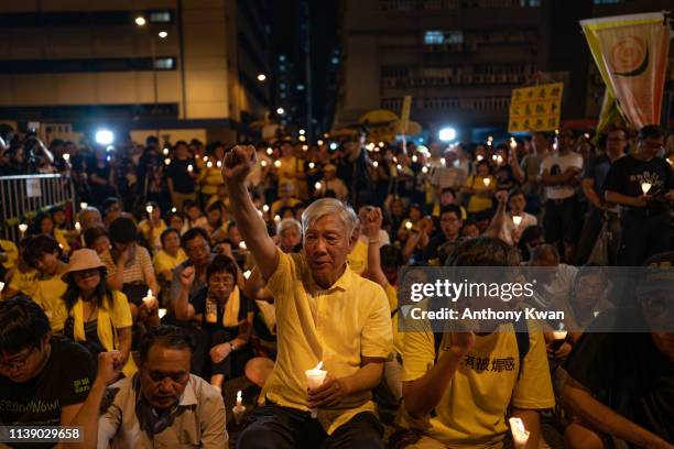 Occupy co-founder Reverend Chu Yiu-ming attends a vigil to support the pro-democracy leaders who were found guilty over the Hong Kong's 2014 Occupy...