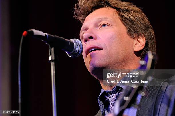 Jon Bon Jovi performs during the Ambassadors for Humanity gala honoring Brian L. Roberts to benefit the USC Shoah Foundation Institute on May 9, 2011...