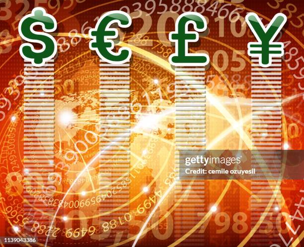 exchange graph - robot keyboard stock illustrations