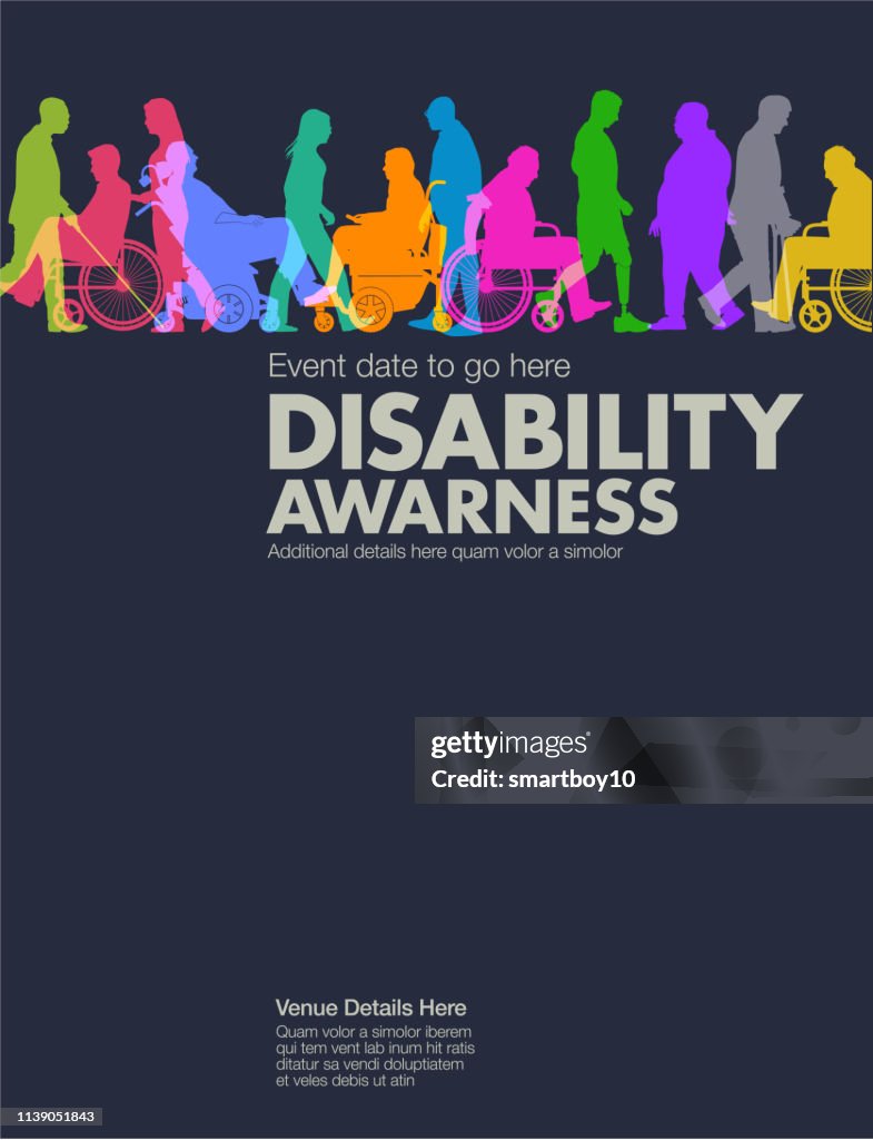 Plantilla de diseño de concienciación sobre discapacidades