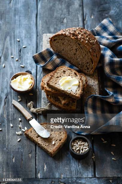 bread and butter - bread stock-fotos und bilder