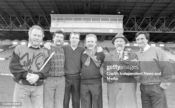 The Wolfe Tones at Celtic Park Stadium in Glasgow, circa March 1988 .