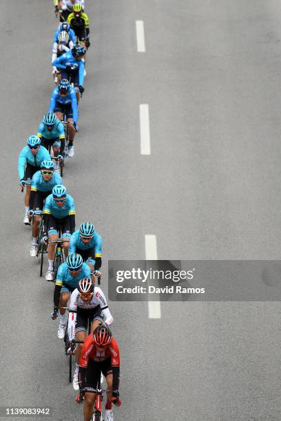 Andrey Zeits of Kazahkstan and Astana Pro Team / Rodrigo Contreras of Colombia and Astana Pro Team / Pello Bilbao of Spain and Astana Pro Team /...