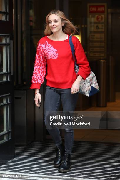 Fearne Cotton seen at BBC Radio 2 on March 29, 2019 in London, England.