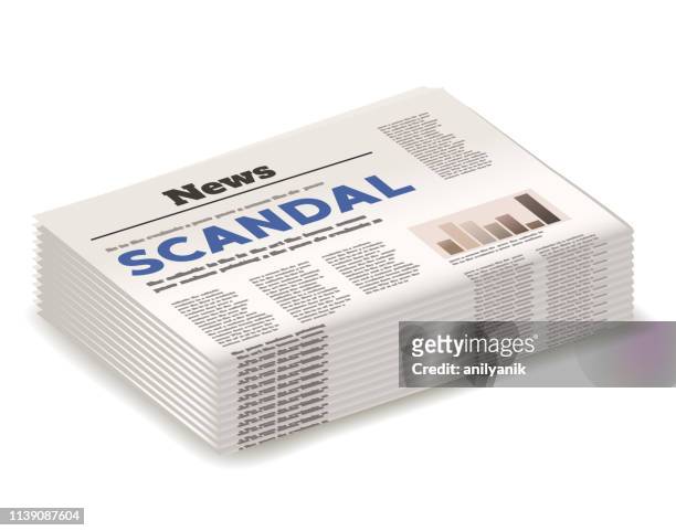 scandal headline - anilyanik stock illustrations