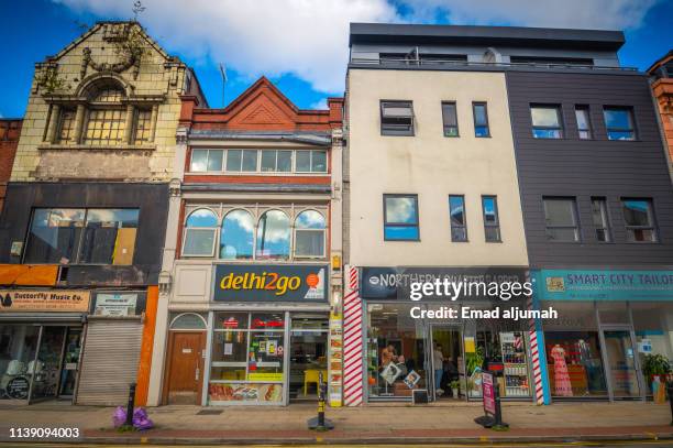 northern quarter, manchester, uk - twenty five cent coin stock pictures, royalty-free photos & images