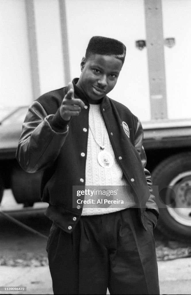 Rapper Play of Kid 'N Play during the filming of Sweet Tee's