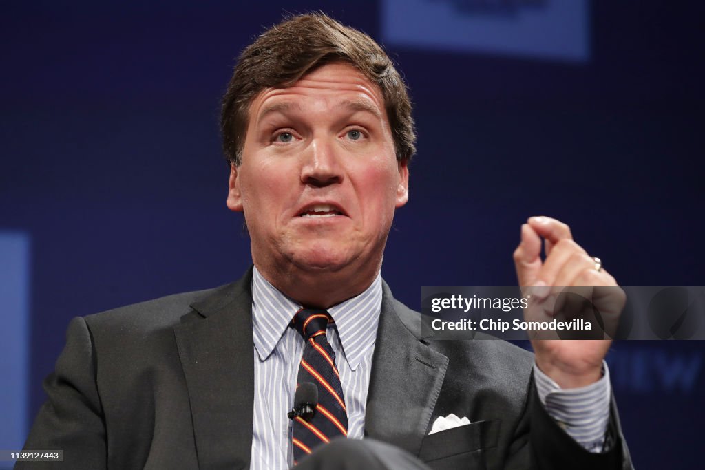 Fox News Host Tucker Carlson Appears At National Review Ideas Summit