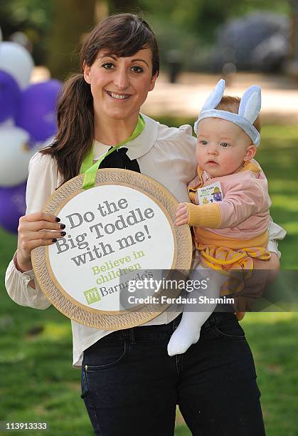 Natalie Cassidy and daughter Eliza launch Barnardo's Big Toddle 2011 at Battersea Park Children's Zoo on May 10, 2011 in London, England.