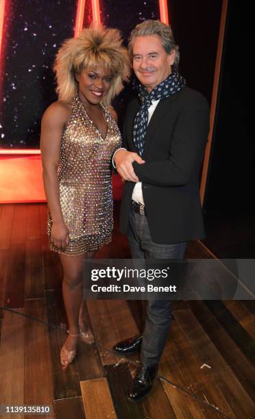 Nkeki Obi-Melekwe and Erwin Bach attend the 1st birthday gala performance of "Tina: The Tina Turner Musical" at The Aldwych Theatre on April 24, 2019...