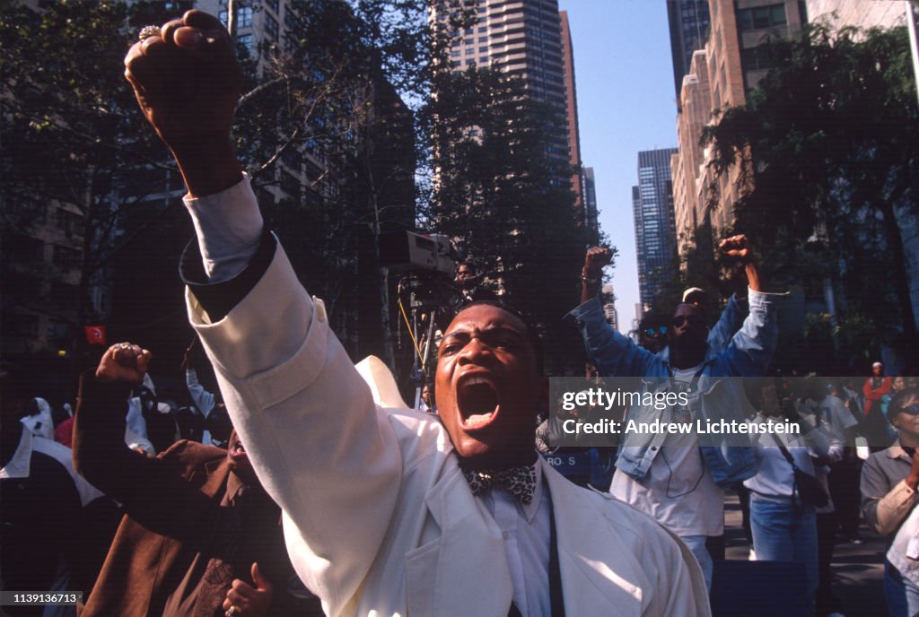 Islam Rally On the one year anniversary of the Million Man March, Nation of Islam ...