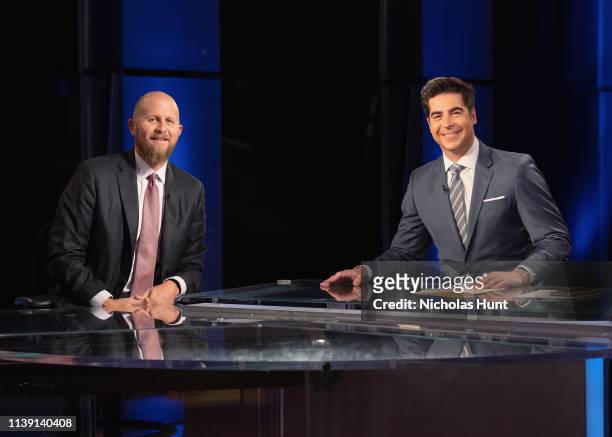 Trump campaign manager Brad Parscale Speaks With Jesse Watters at Fox News Channel Studios on March 28, 2019 in New York City.