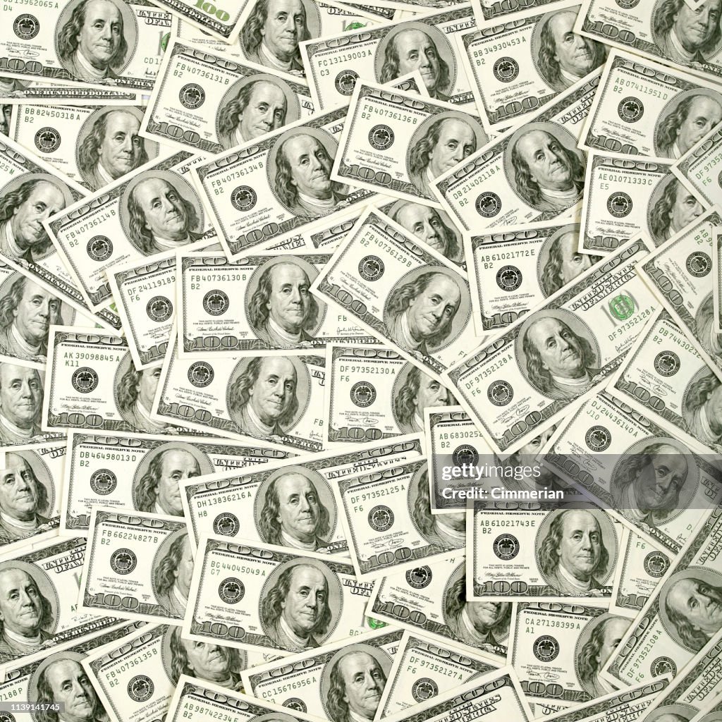 $100 bills background