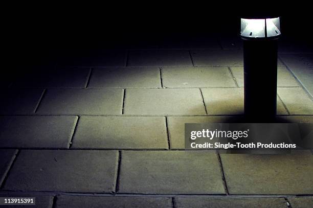 lighted bollard - bollard stock pictures, royalty-free photos & images