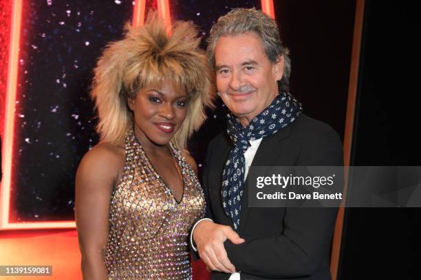 Nkeki Obi-Melekwe and Erwin Bach attend the 1st birthday gala performance of "Tina: The Tina Turner Musical" at The Aldwych Theatre on April 24, 2019...