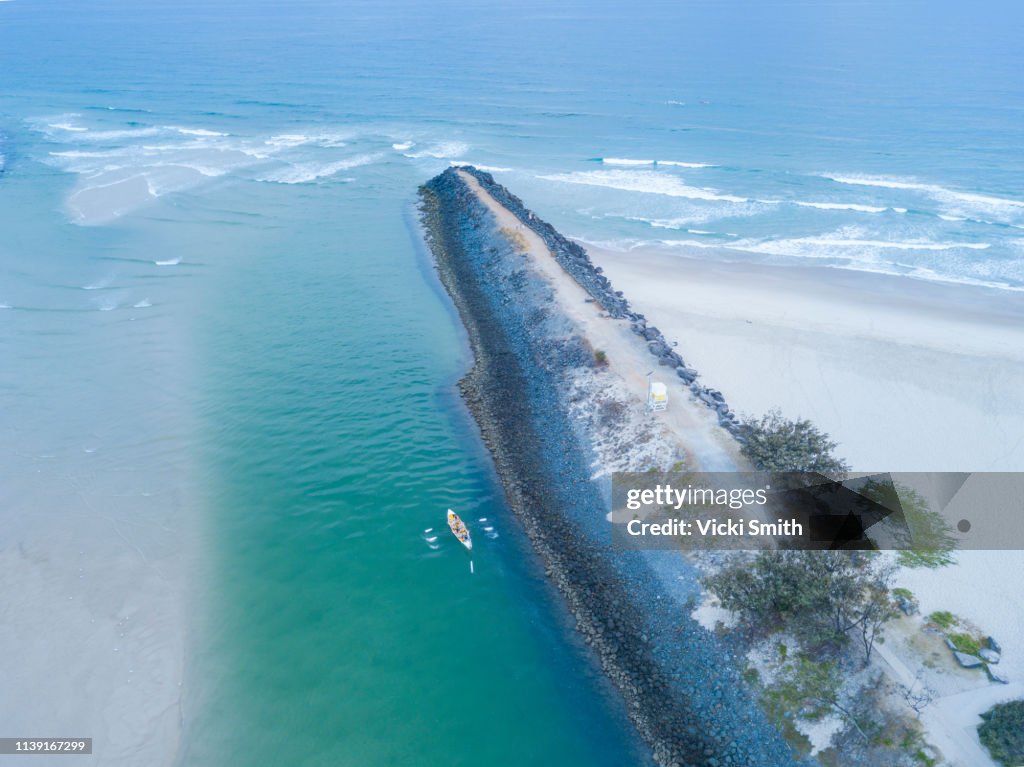 Viewing Inlet Aerial View Of Beach And Ocean Inlet High-Res Stock Photo - Getty Images