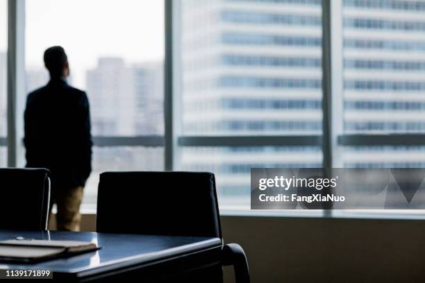 businessman making decision in conference room - disappoint bussiness meeting stock pictures, royalty-free photos & images