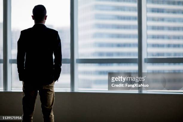 businessman making decision in conference room - anonymous silhouette stock pictures, royalty-free photos & images