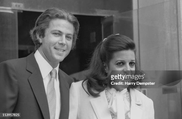 Greek shipping magnate Christina Onassis and her fourth husband Thierry Roussel on their wedding day, 19th March 1984.