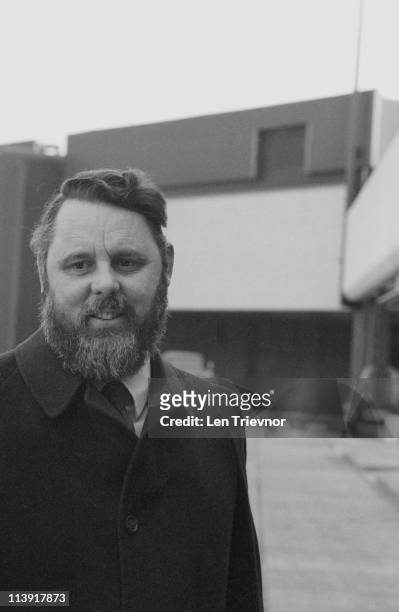 Terry Waite, the Archbishop of Canterbury's Assistant for Anglican Communion Affairs, at Heathrow Airport, London, circa 1985.