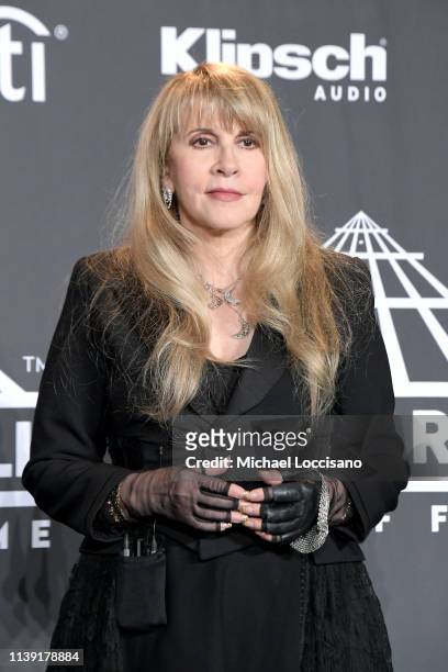 Inductee Stevie Nicks attends the 2019 Rock & Roll Hall Of Fame Induction Ceremony - Press Room at Barclays Center on March 29, 2019 in New York City.