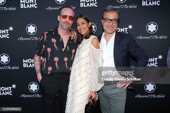 David Gergely, Rabea Schif and CEO Montblanc Nicolas Baretzki attend