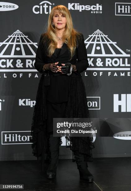 Inductee Stevie Nicks attends the 2019 Rock & Roll Hall Of Fame Induction Ceremony at Barclays Center on March 29, 2019 in New York City.