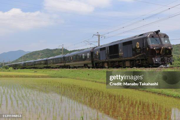 Seven Stars in Kyushu ' runs between Arita and Mikawachi stations on June 18, 2016 in Arita, Saga, Japan.