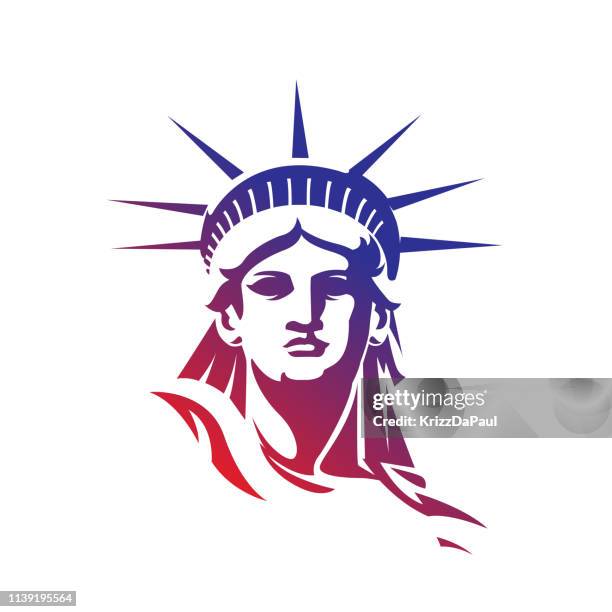 statue of liberty - american freedom stock illustrations