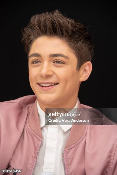 Asher Angel at the "Shazam!" Press Conference at The London Hotel on March 28, 2019 in West Hollywood, California.