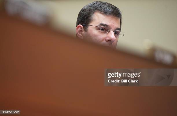 Rep. Justin Amash, R-Mich., listens during the House Oversight and Government Reform Committee hearing on "The Future of Capital Formation" on...