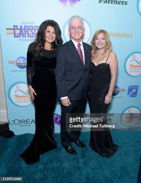 Nora Yacoubian, Paul Krekorian and Tiffany Harris attend the 18th annual Shane's Inspiration Gala at Beverly Hills Hotel on March 29, 2019 in Beverly...
