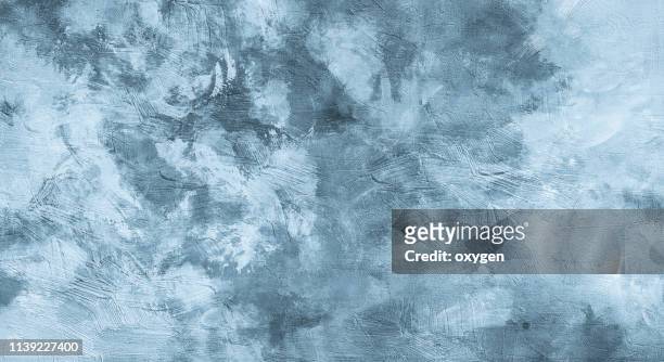 abstract gray blue texture background. digital illustration imitating oil painting on canvas - óleo fotografías e imágenes de stock