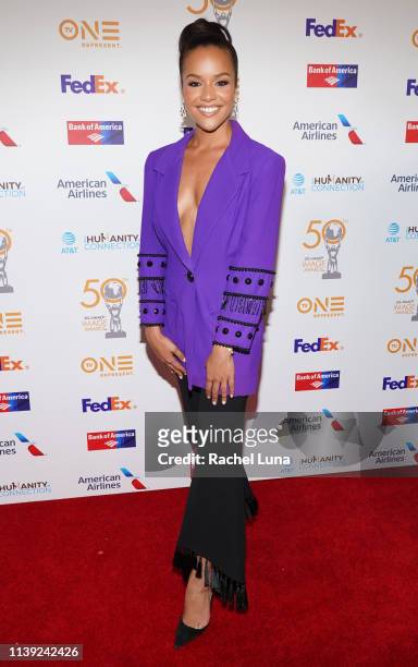 Alyssa Goss attends the 50th NAACP Image Awards Non-Televised Dinner at Beverly Hilton Hotel on March 29, 2019 in Beverly Hills, California.
