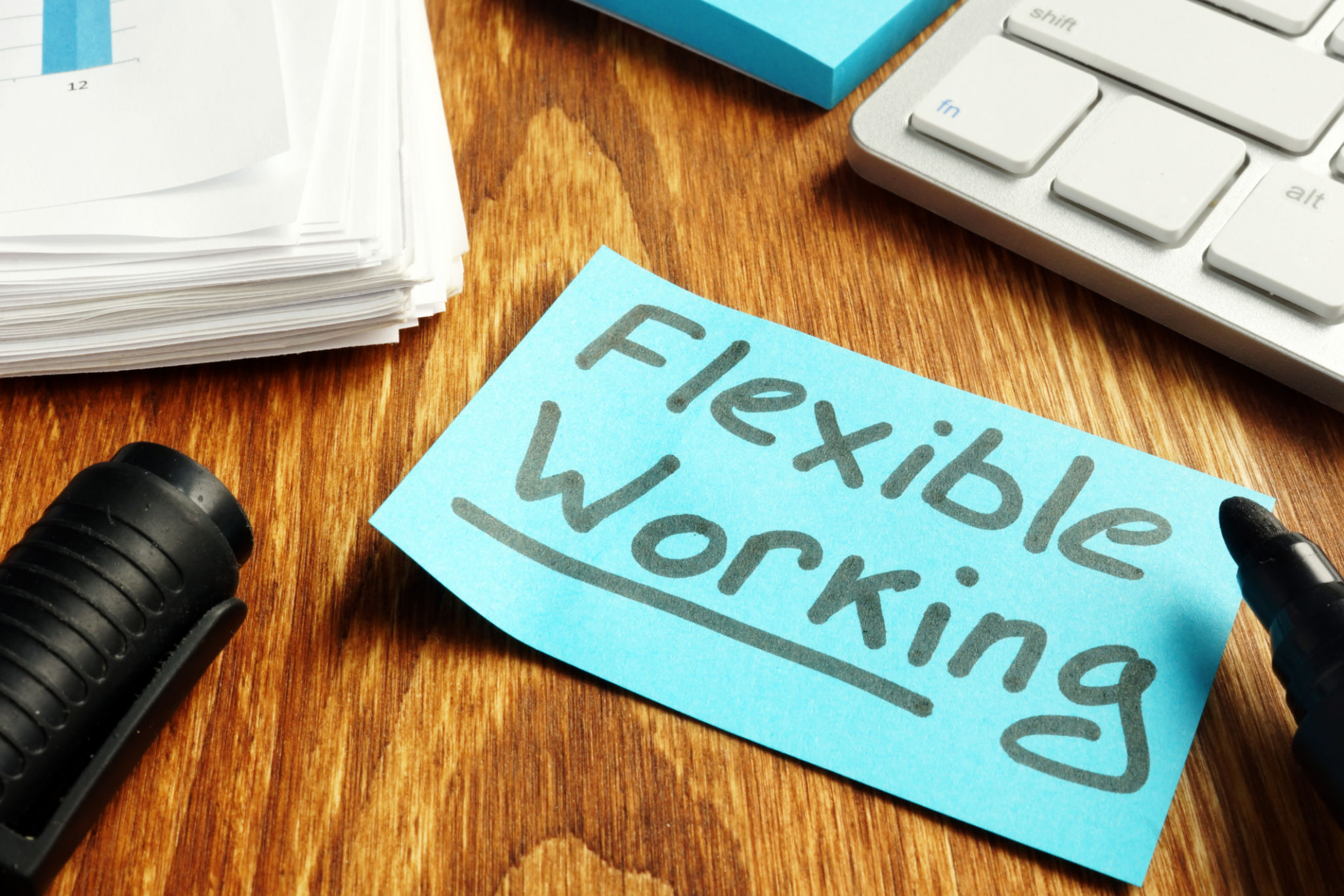 Flexible working policy concept. Piece of paper on table. Flexible working policy concept. Piece of paper on table.