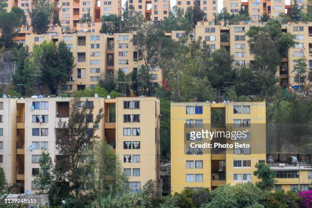 a densely populated neighborhood in the west of mexico city - mexico slums stock pictures, royalty-free photos & images