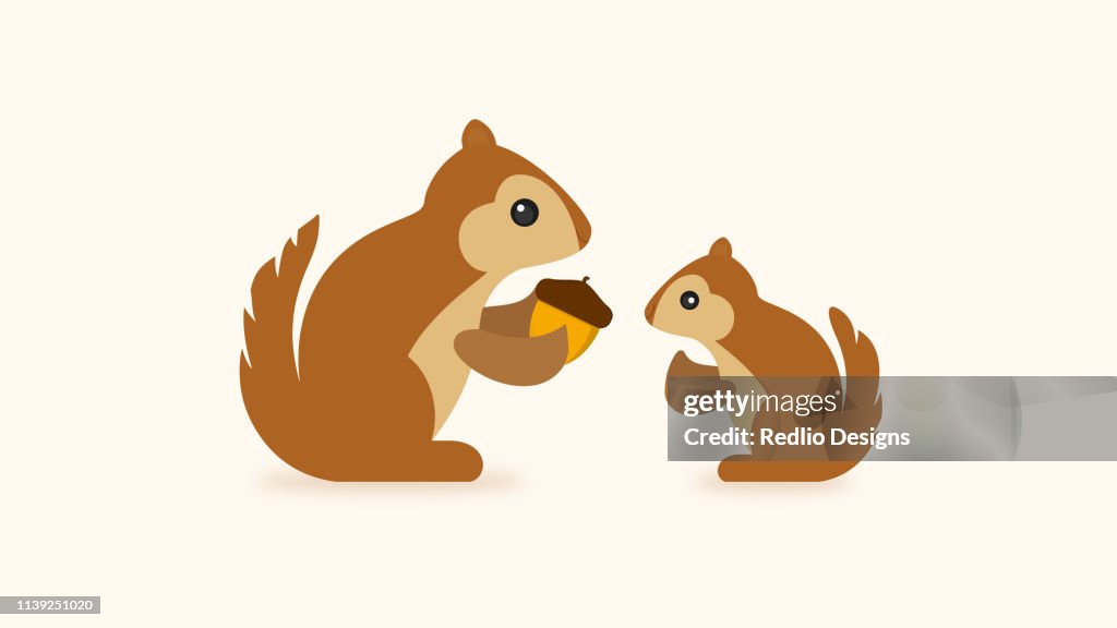 Squirrel With Acorn Icon