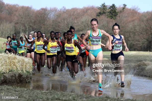 Sarah Schiffmann of Australia competes in the Women's U20 Final during the IAAF World Athletics Country Championships on March 30, 2019 in Aarhus,...