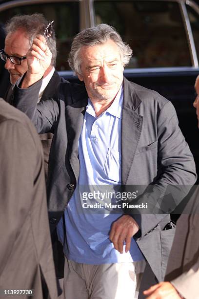 Robert de Niro arrives at the 'Martinez' hotel to attend the jury dinner on May 10, 2011 in Cannes, France.